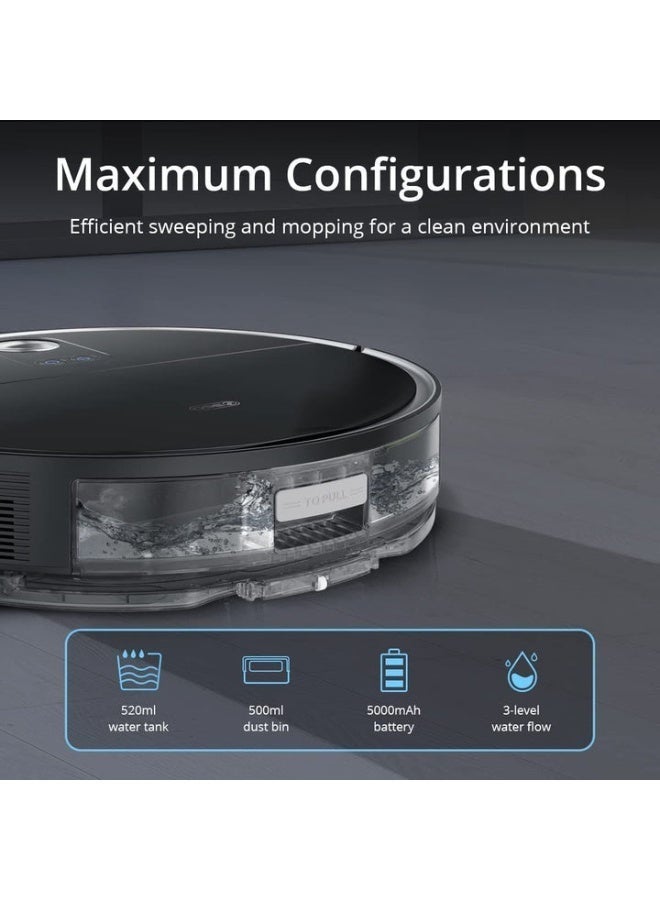 360 BOTSLAB 360 S10 Smart Robot Vacuum and Wiping Cleaner, 3300Pa Powerful Suction, 2-in-1 Vacuum & Mop, LDS Laser Navigation, Voice Assistant Support, Large Water Tank - Image 4